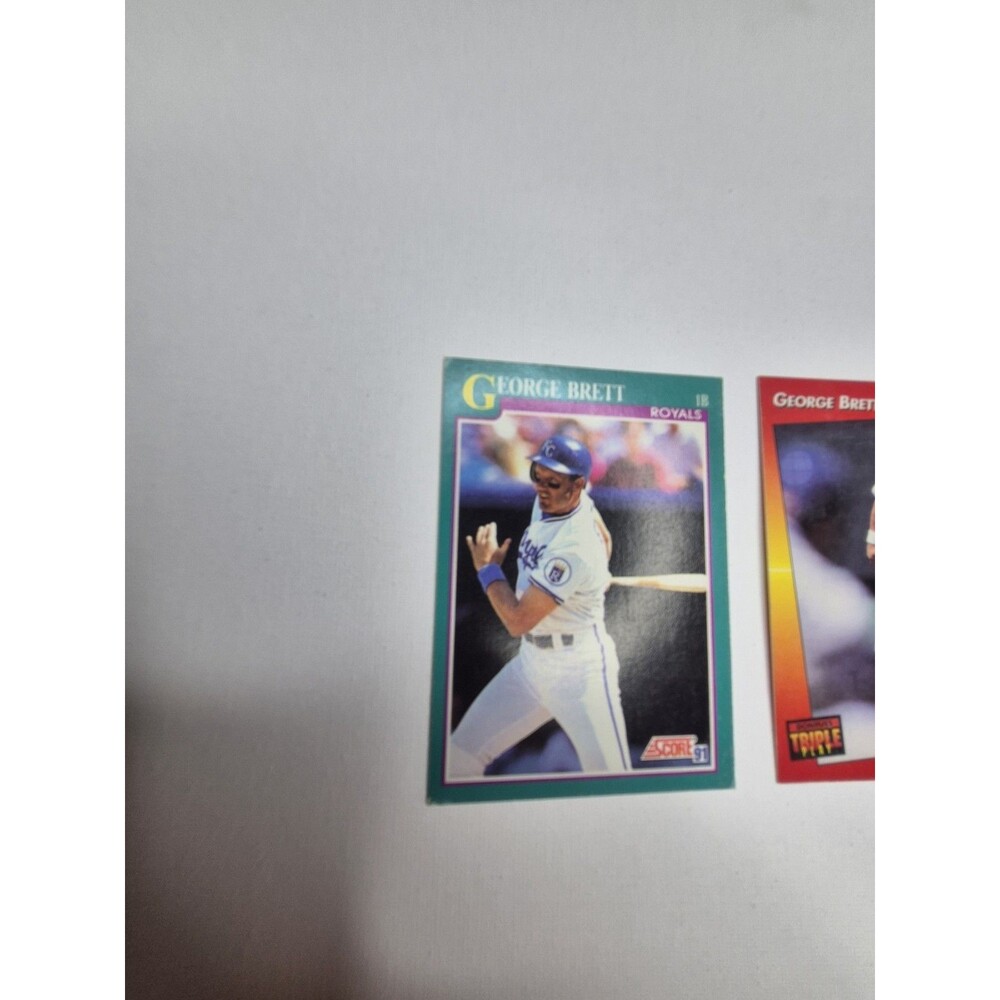 George Brett 1991 Score #120 & 1992 Triple Play #115 Kansas City Royals HOF 2...